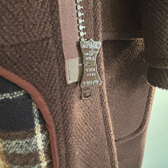 Aquascutum London Brown Duffle Coat/  Overcoat Buckle Full Zip - M-L - Picture 10 of 14